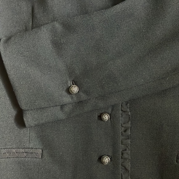 🖤 SOLD 🖤 Black Fitted Wool Blazer Jacket with Lace Trim by Elie Tahari ~ 4 - Picture 12 of 14